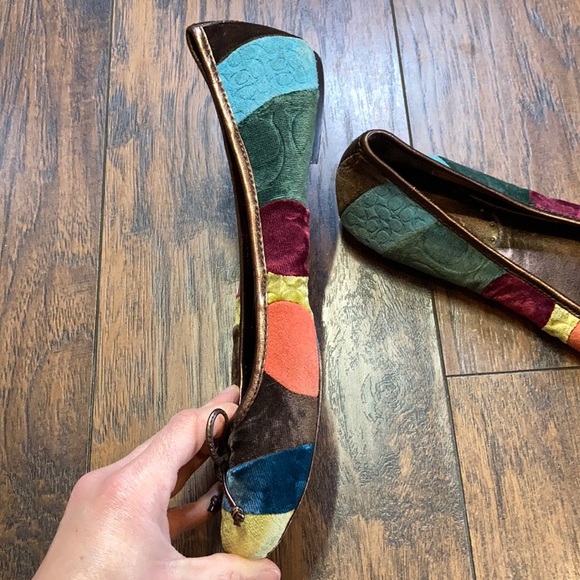 Coach Velvet Patchwork Ballet Flats - Picture 12 of 16